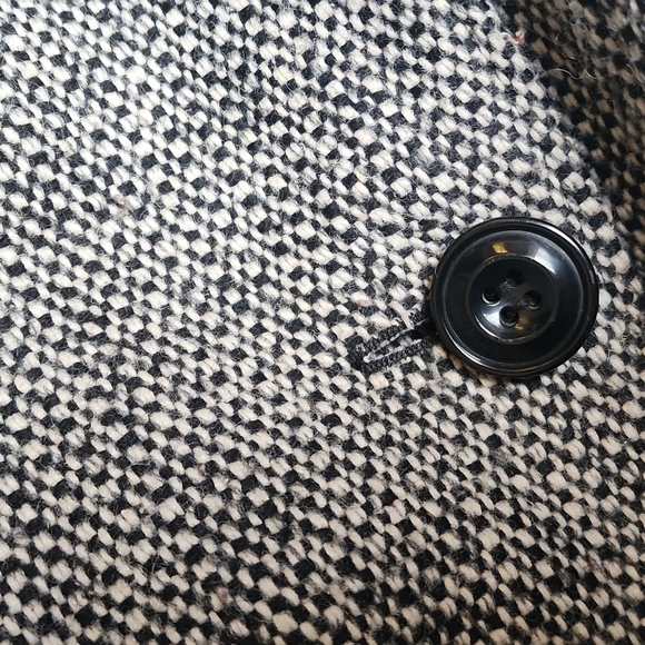 NINE WEST pea coat Size 4 black white - Picture 5 of 8